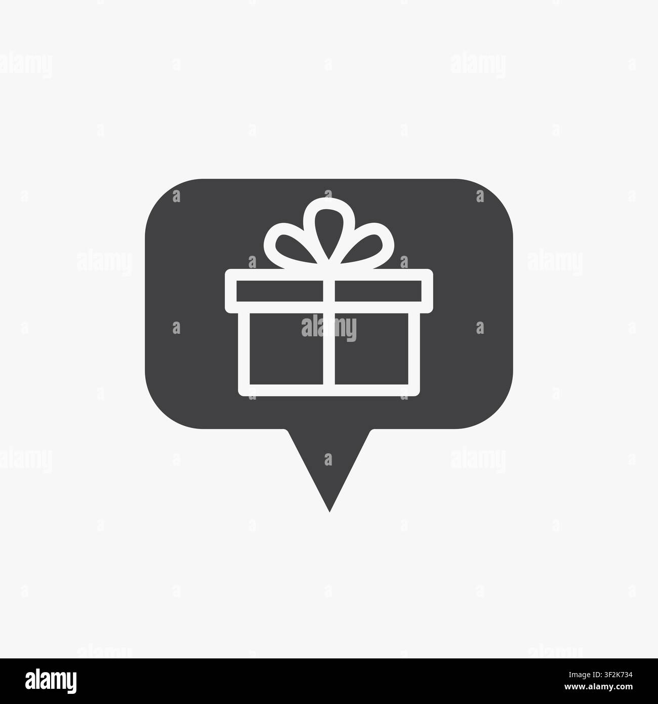 Gift box glyph icon Special offer, discount Stock Vector