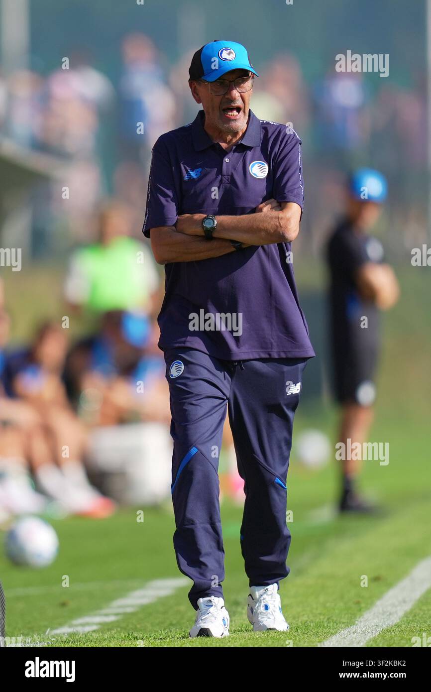 Atalanta’s head coach Maurizio Sarri during the friendly match soccer