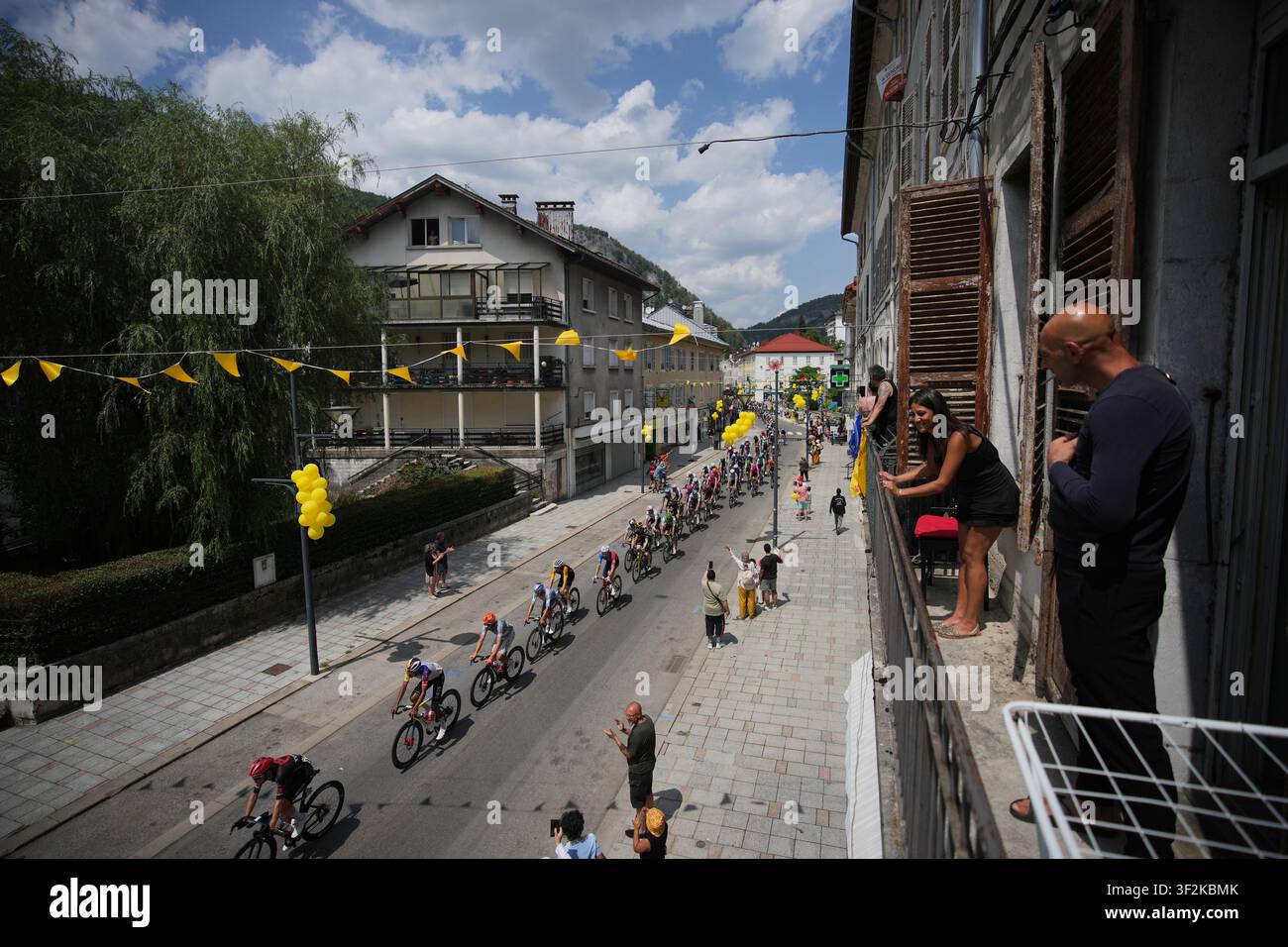 The Pack Rides During The Fifteenth Stage Of The Tour De France Cycling the-pack-rides-during-the-fifteenth-stage-of-the-tour-de-france-cycling