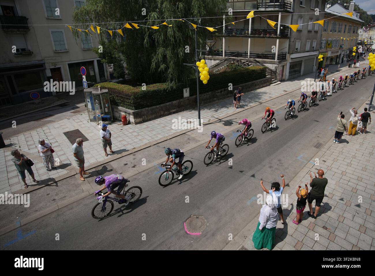 The Pack Rides During The Fifteenth Stage Of The Tour De France Cycling the-pack-rides-during-the-fifteenth-stage-of-the-tour-de-france-cycling