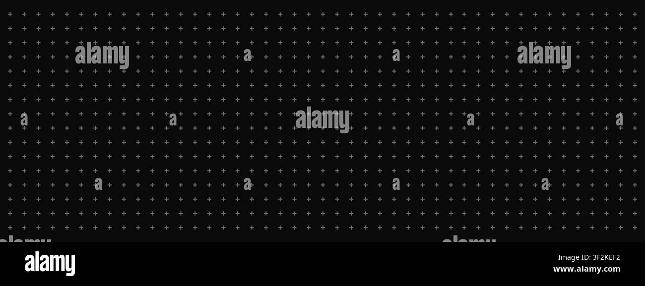 Grid background. Dark blueprint template with cross markers. Abstract technical bg Stock Vector