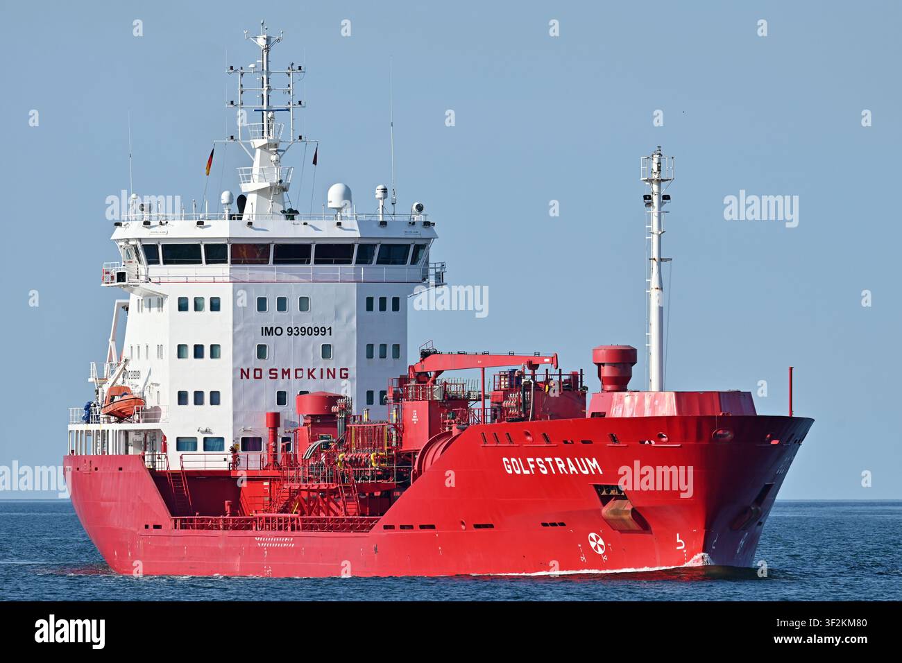 Chemical / oil products tanker GOLFSTRAUM at the Kiel fjord / baltic sea Stock Photo