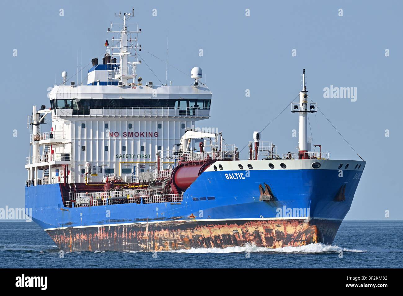 Chemical / oil products tanker BALTIC at the Kiel fjord / baltic sea Stock Photo