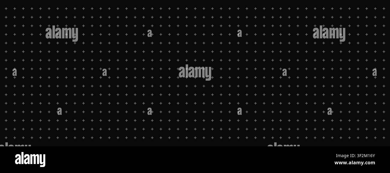 Grid background. Dark blueprint template with cross markers. Abstract technical bg Stock Vector