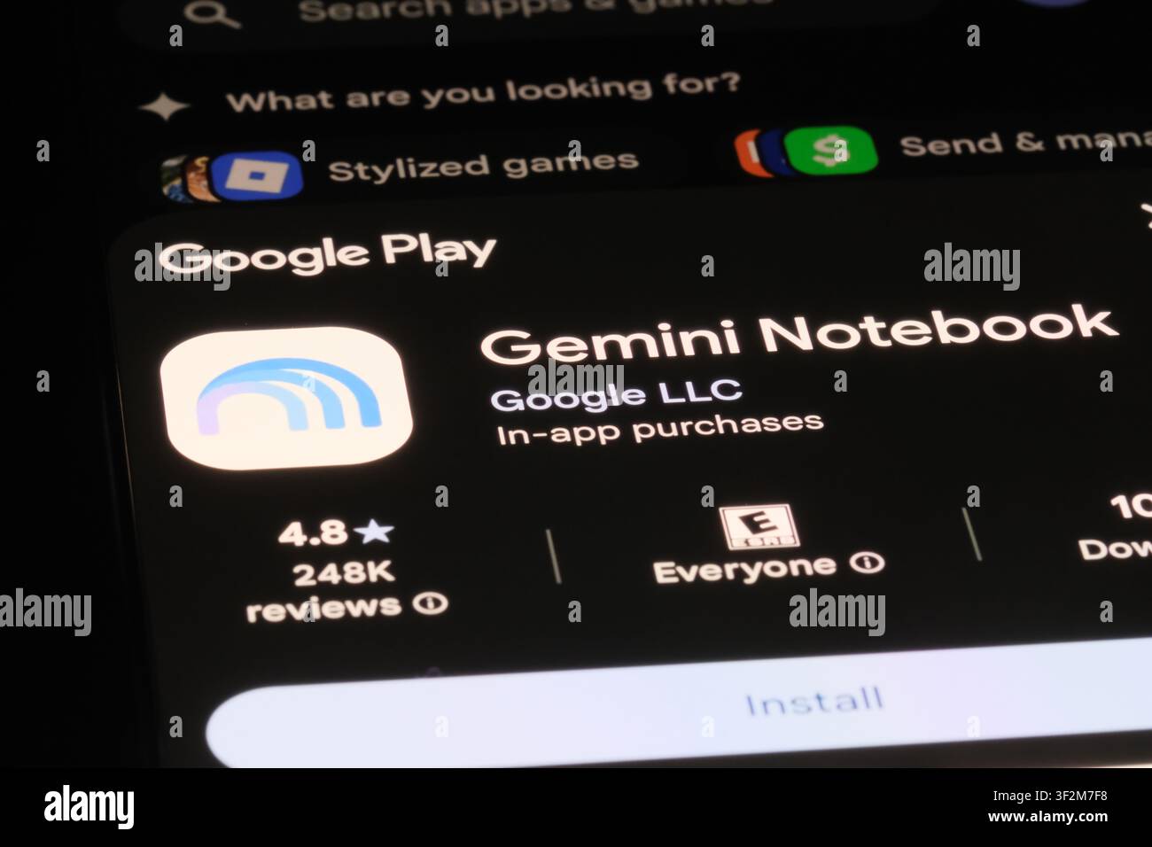 Shanghai, China- July 19th 2026: Gemini Notebook app icon and logo Stock Photo
