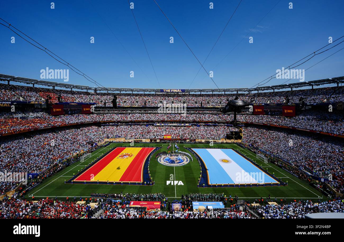 Spain And Argentina Flags On The Pitch Before The FIFA World Cup 2026 spain-and-argentina-flags-on-the-pitch-before-the-fifa-world-cup-2026