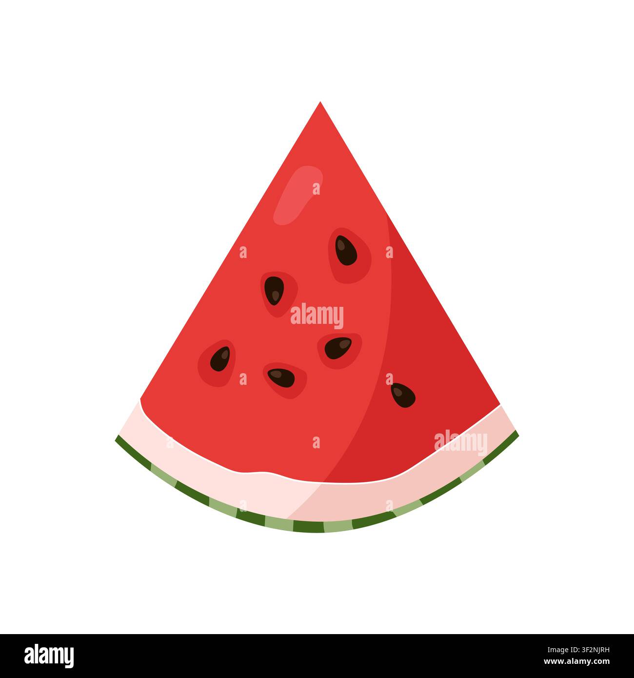 Triangle watermelon slice vector illustration isolated on white background Stock Vector
