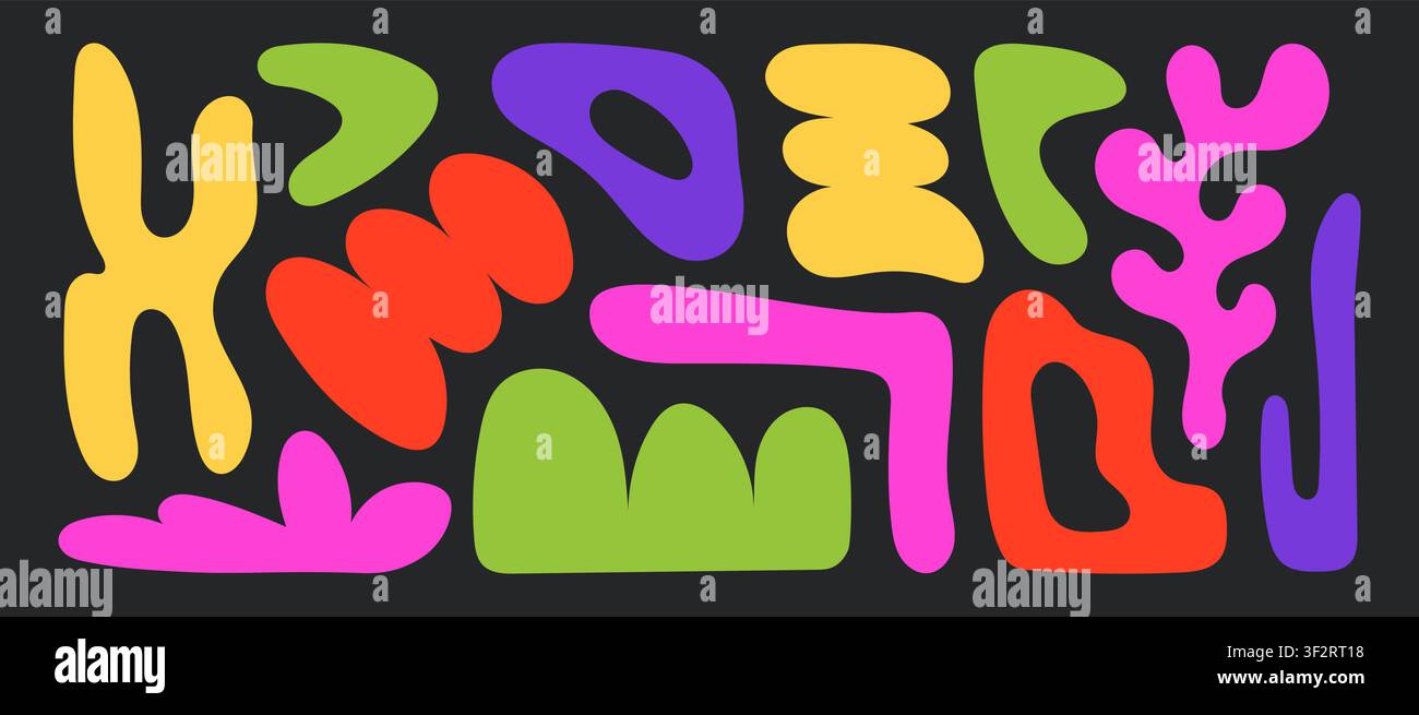 Colorful Abstract Organic Shapes Stock Vector