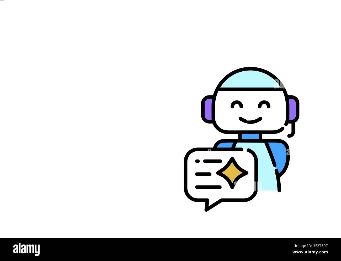 Prompt Design Icon Professional UI Symbol for AI Query Construction, Instruction Engineering and LLM Interaction Optimization. It represents the syste Stock Vector