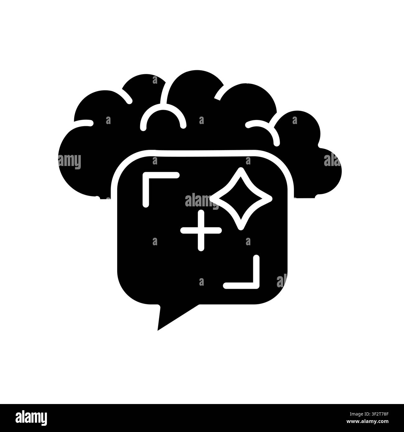 AI Task Framing Icon Professional UI Symbol for Artificial Intelligence Goal Definition, Machine Learning Scope Planning and Problem Structuring. It r Stock Vector