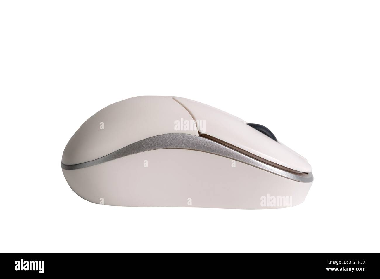 Sleek wireless computer mouse side view with modern design for office use Stock Photo
