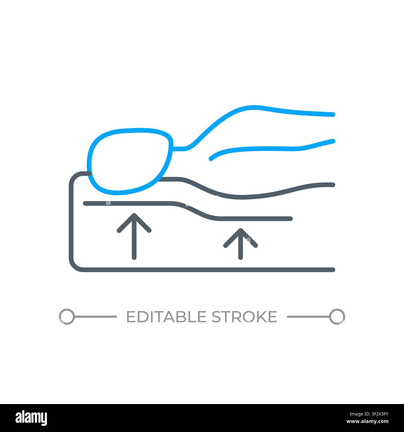 Orthopedic body alignment two color line icon Stock Vector