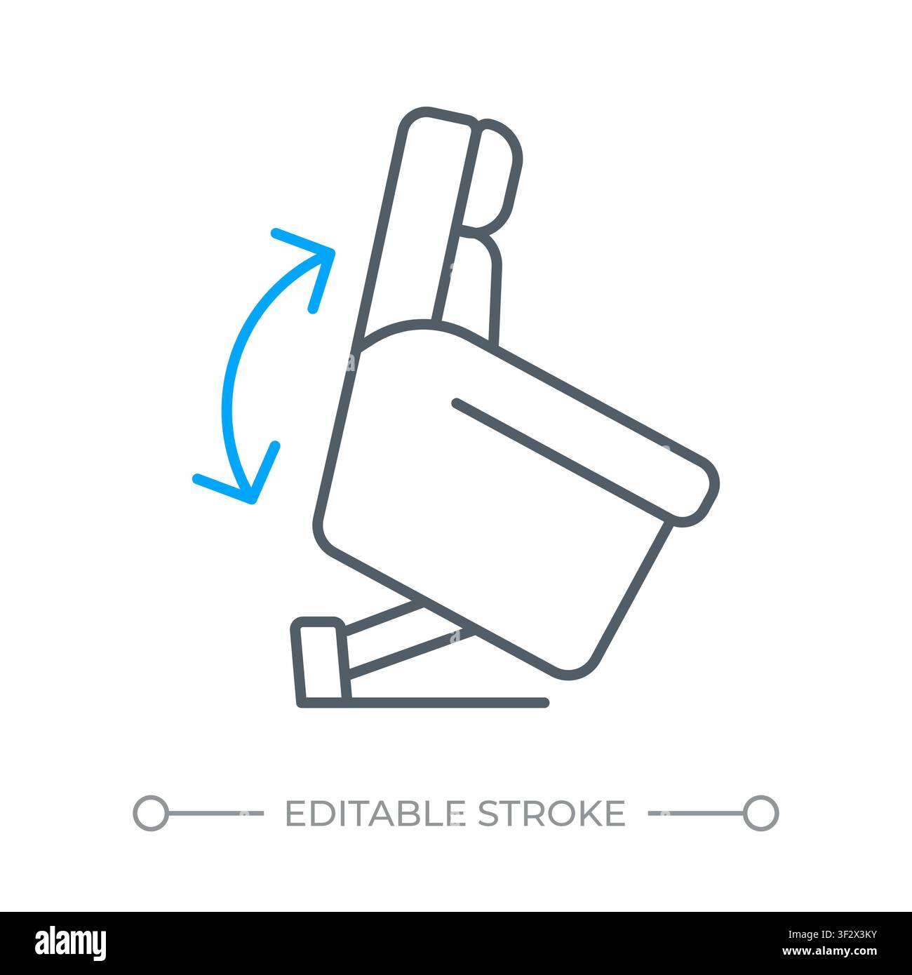 Ergonomic office seating solutions two color line icon Stock Vector