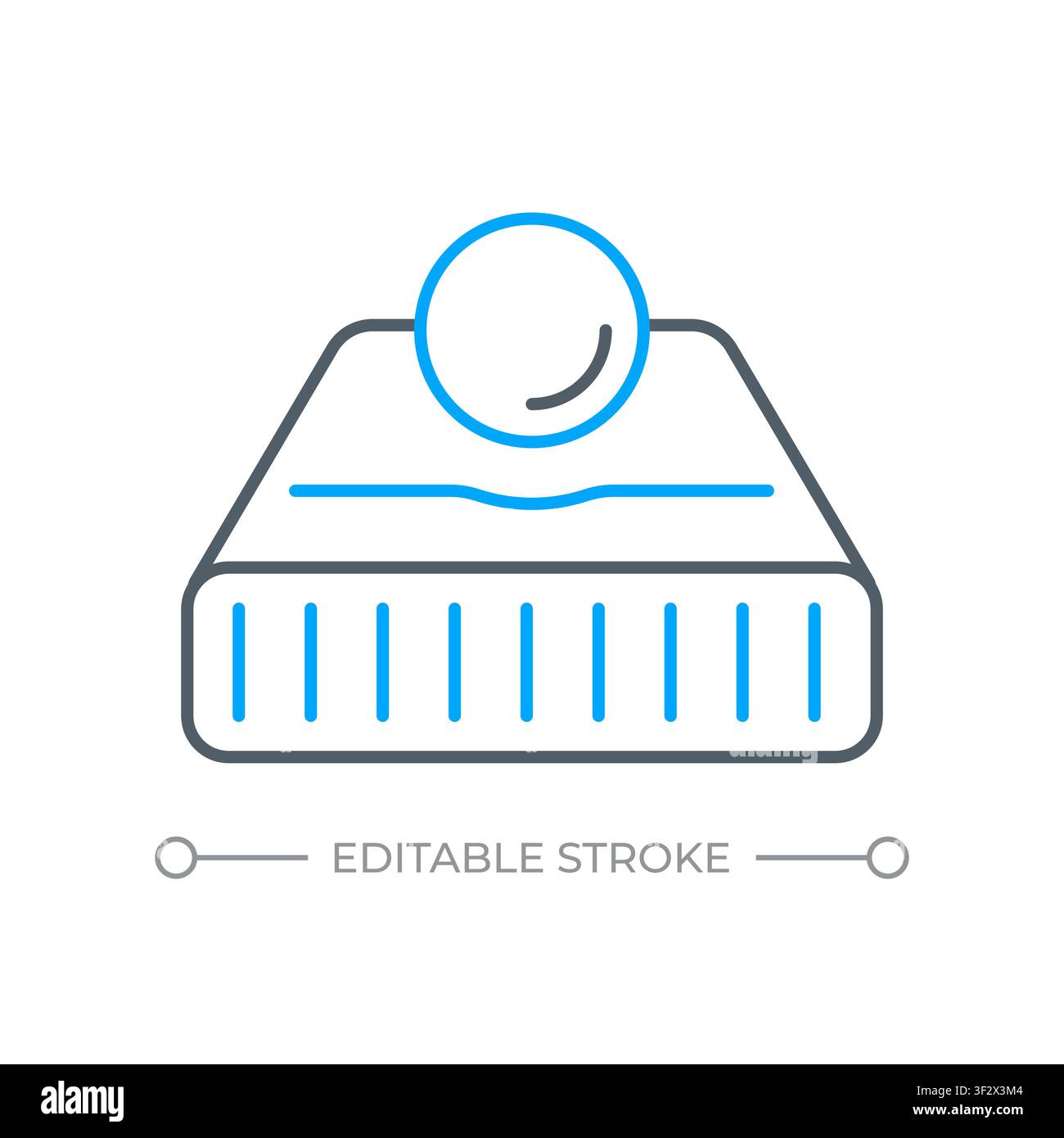 Sleep science innovation two color line icon Stock Vector