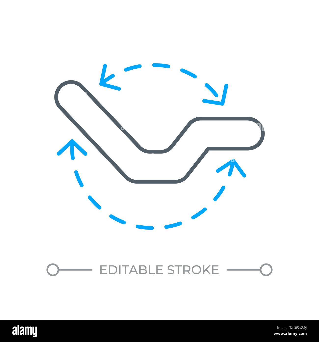 Ergonomic seating two color line icon Stock Vector
