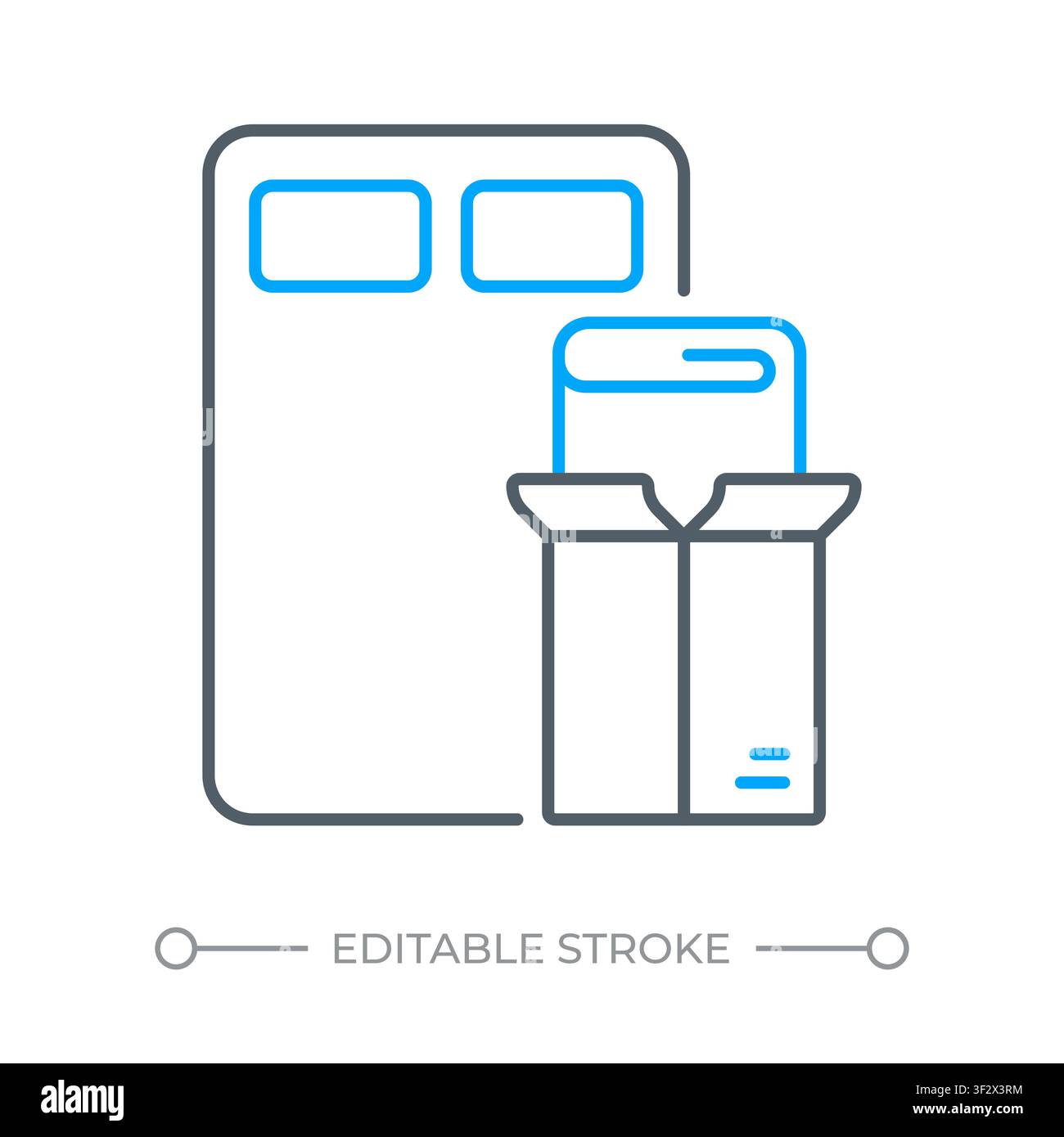 Home relocation service two color line icon Stock Vector