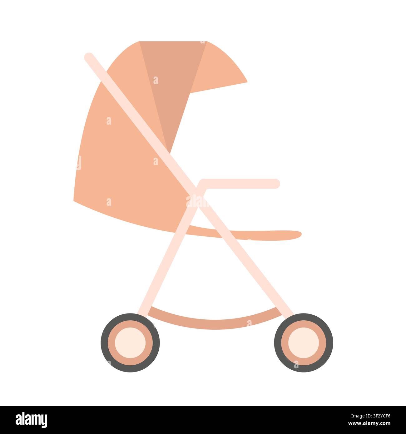 Stroller flat Stock Vector