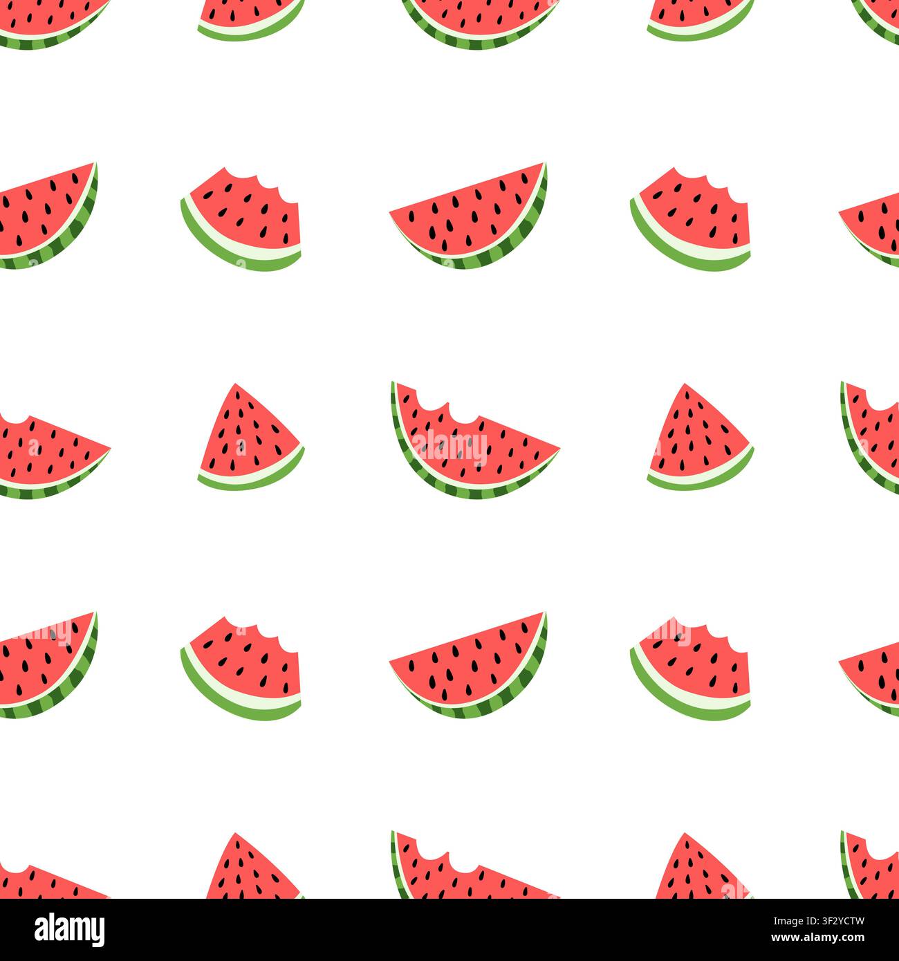Watermelon slices vector pattern Stock Vector