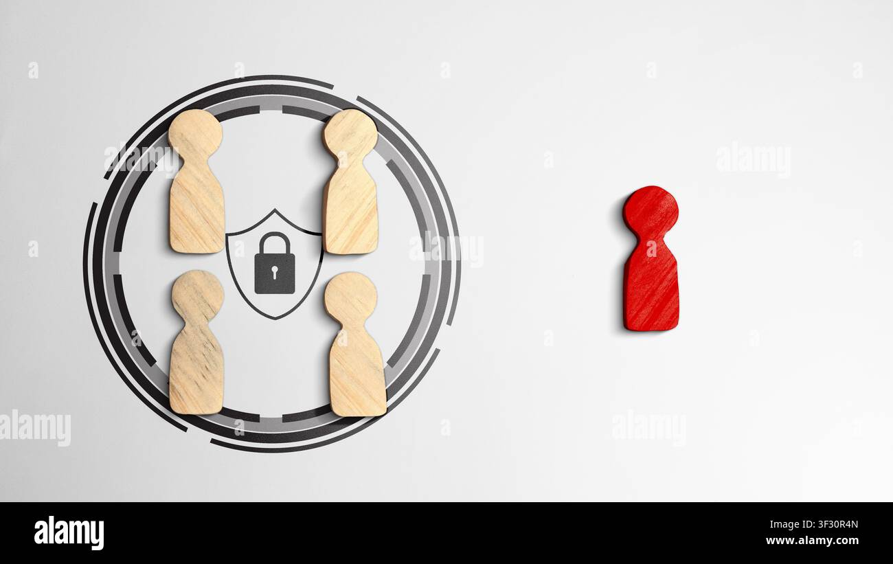 Minimalist white padlock icon inside hi-res stock photography and ...