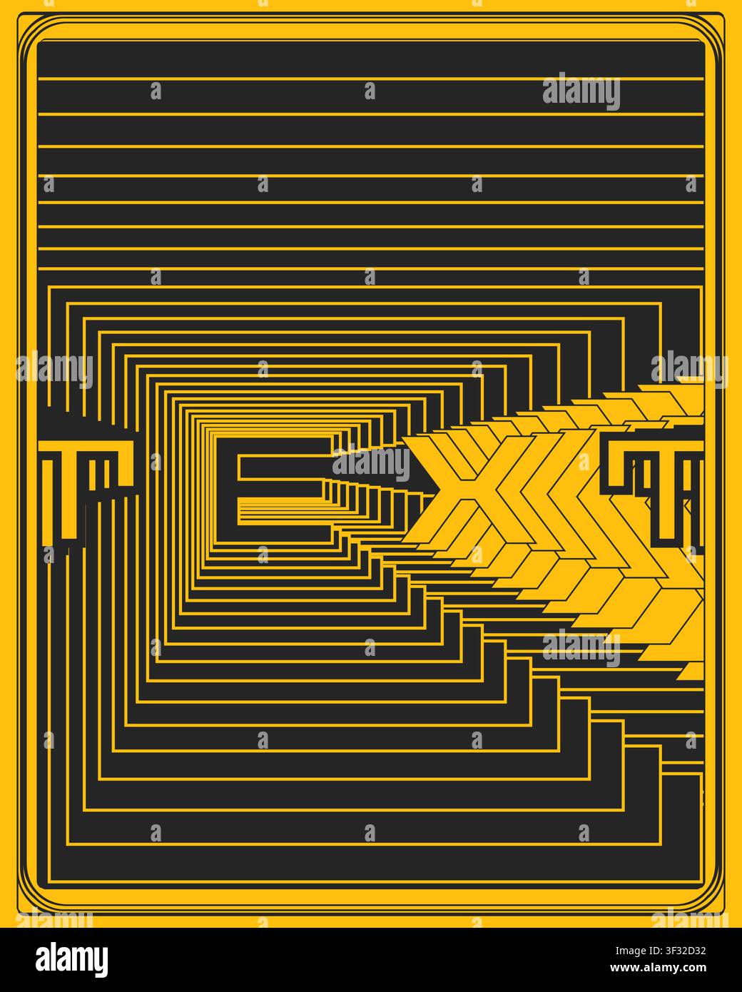 Geometric type poster dynamic zigzag visual effect minimal yet powerful typography design with dynamic angles and graphic precision Stock Vector