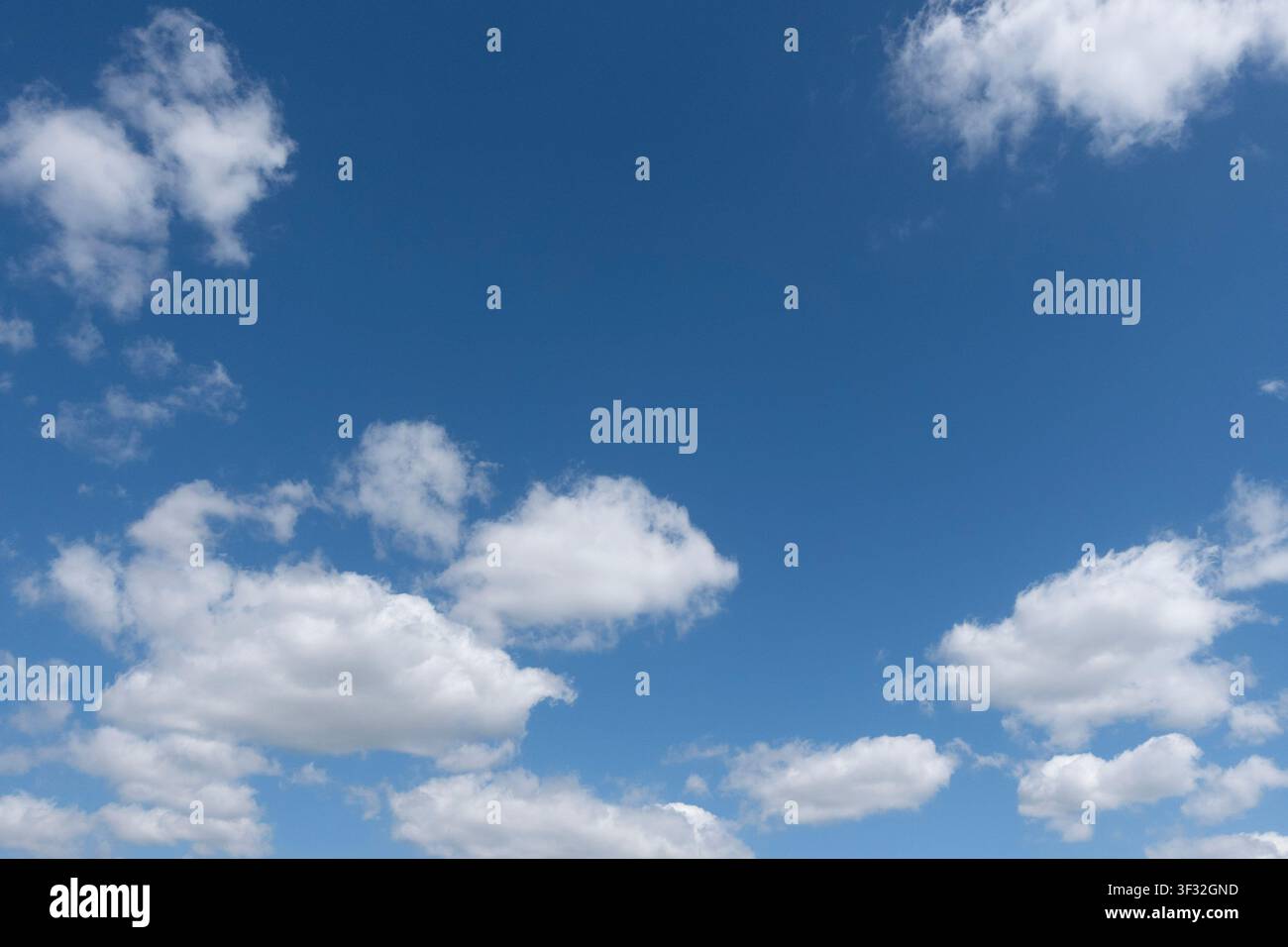soft overcast cloud cover with pale blue openings, forming a moody vertical sky background with copy space. Stock Photo