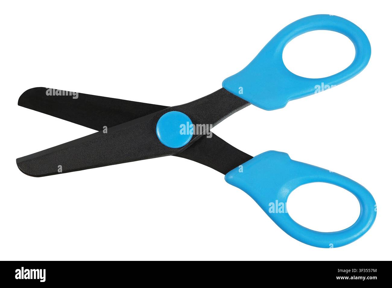 Open scissors isolated on white background Stock Photo