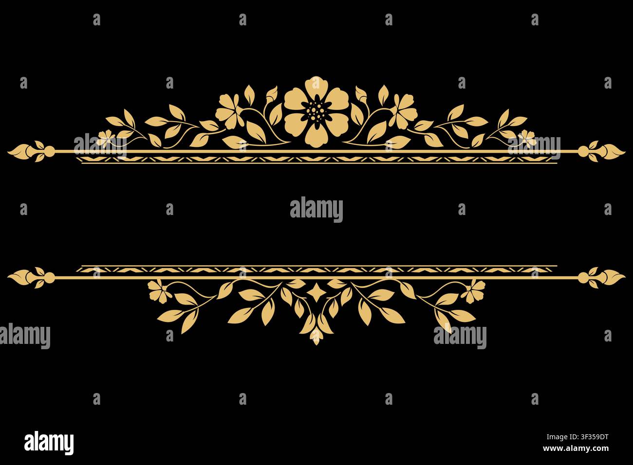 Vintage gold element. Graphic vector design. Damask graphic ornament. Stock Vector