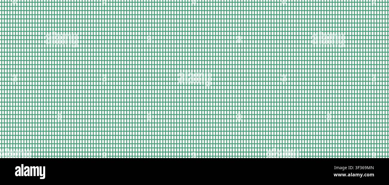 Green plastic insect net seamless pattern. Rubber anti mosquito mesh net texture background. Window lattice grid for barrier wall, safety zone, construction. Repeated wire fence wallpaper. Vector  Stock Vector
