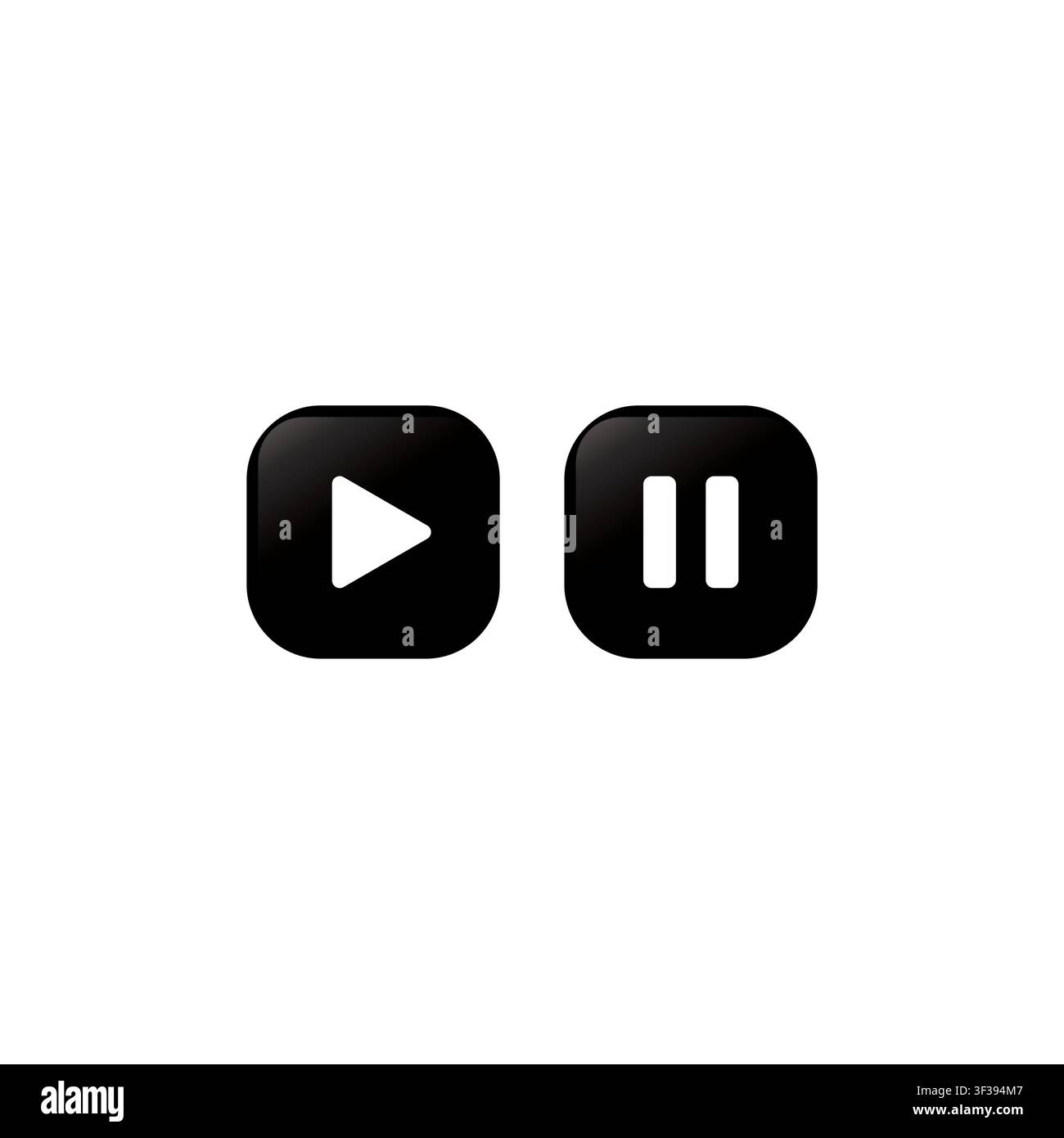 Play button and pause symbol media. video icon vector Stock Vector