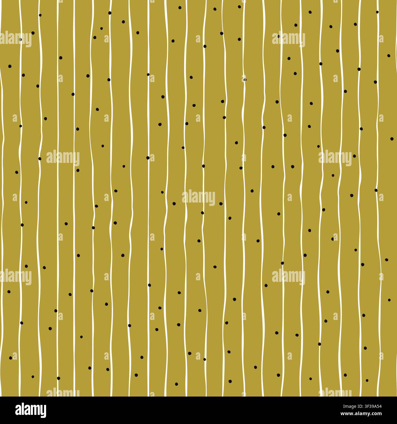 Minimal Stripe Seamless Pattern With Dots Handdrawn Lines Rustic Vector Doodle Linear Decorative Background Stock Vector