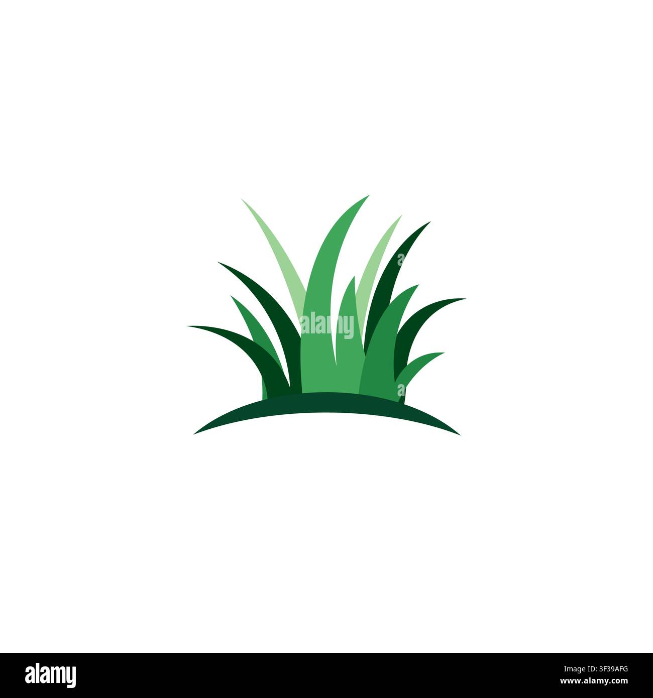Grass vector icon on white background. green grass logo design Stock Vector