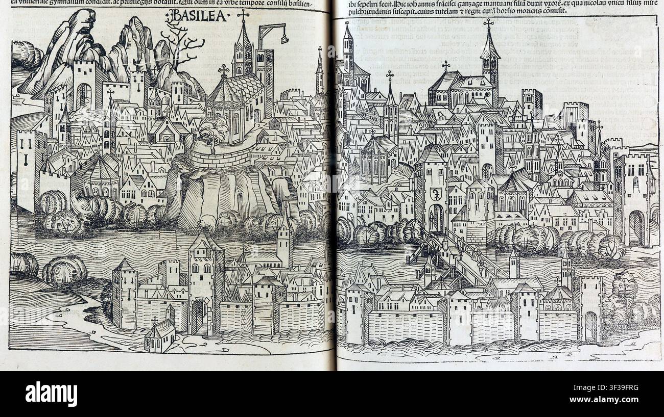 Vintage map of basel hi-res stock photography and images - Alamy