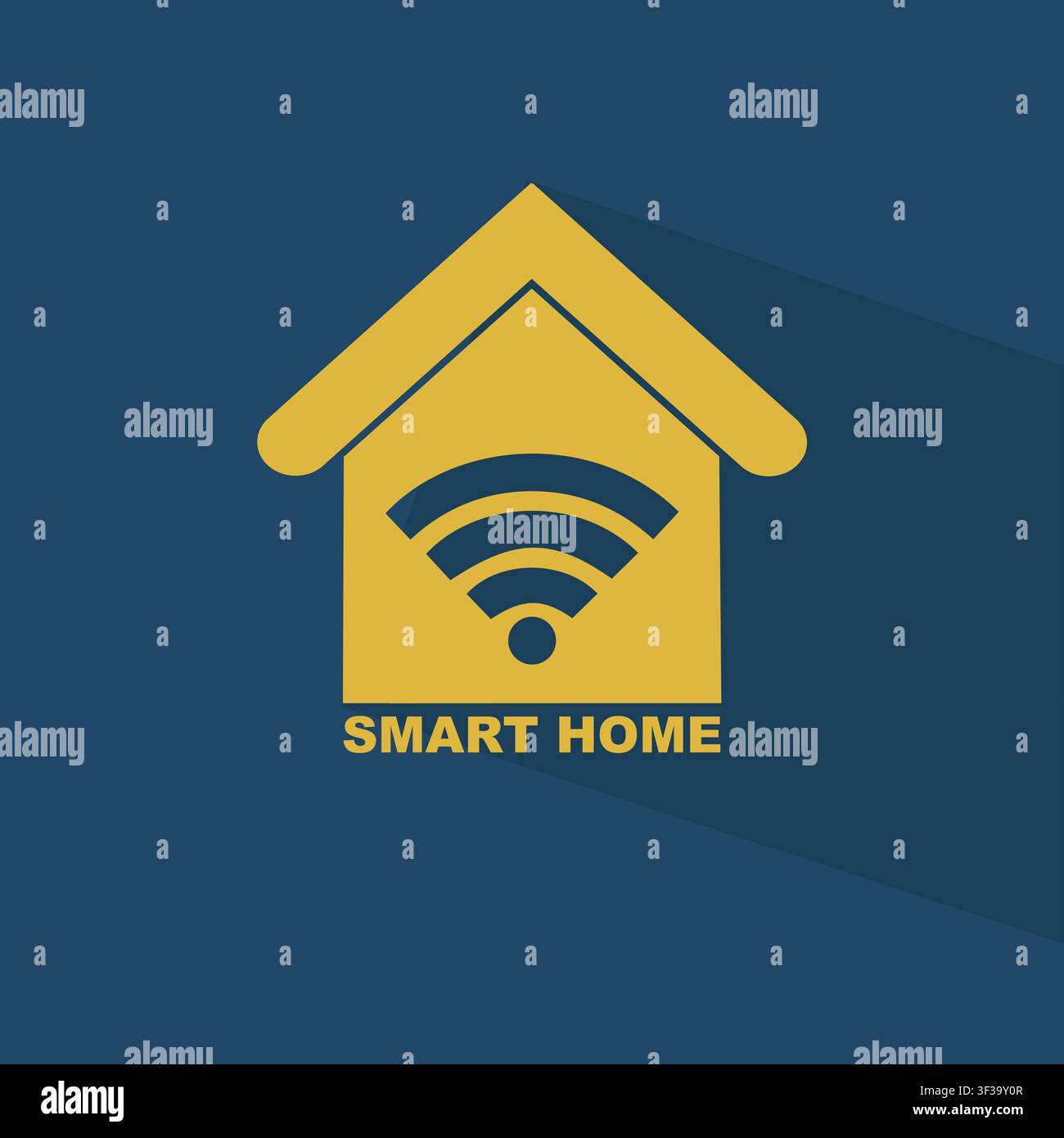 Smart house system with centralized control by wifi Stock Vector