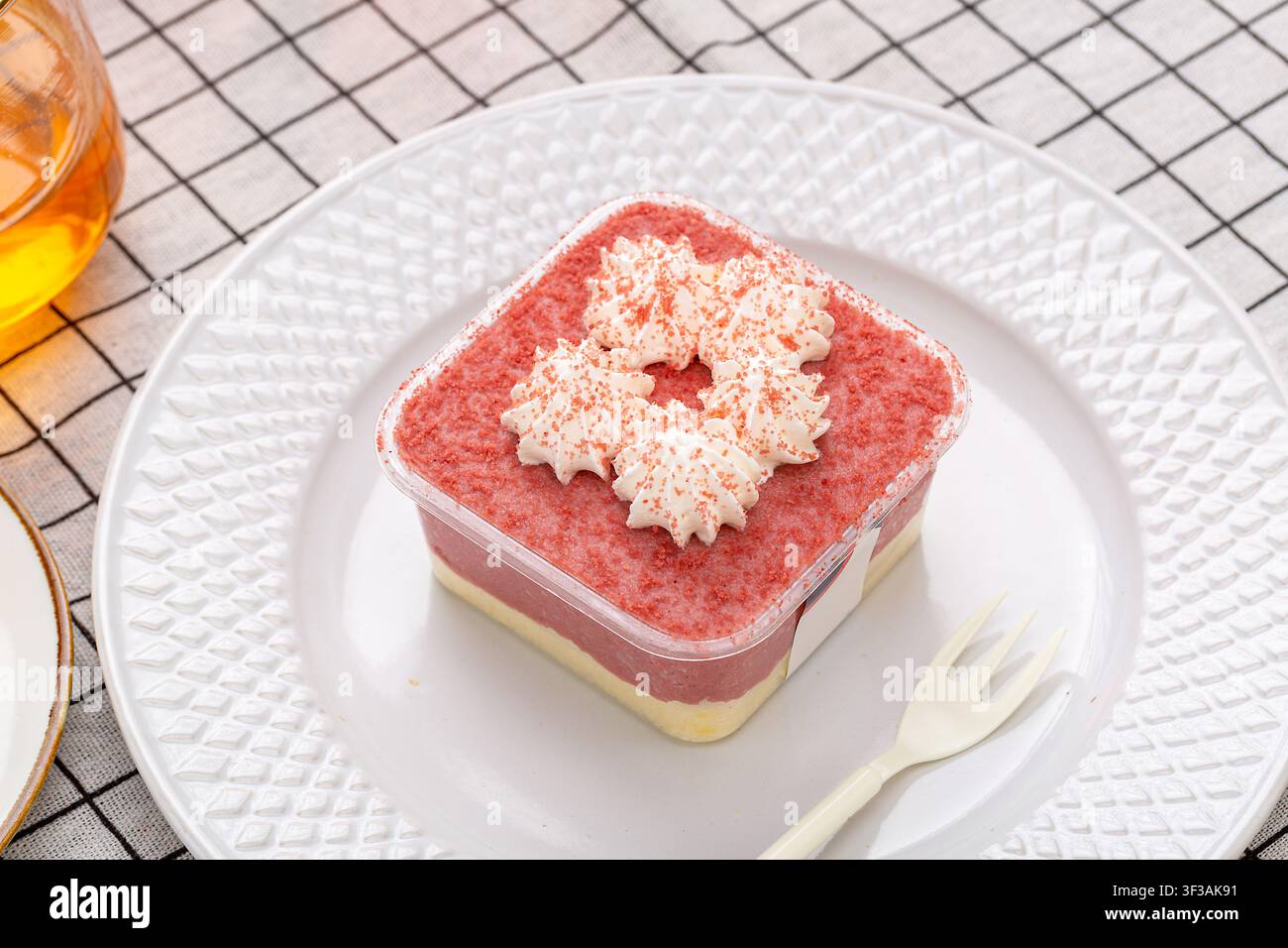 Colorful Mousse Cake Dessert with Creamy Texture Stock Photo