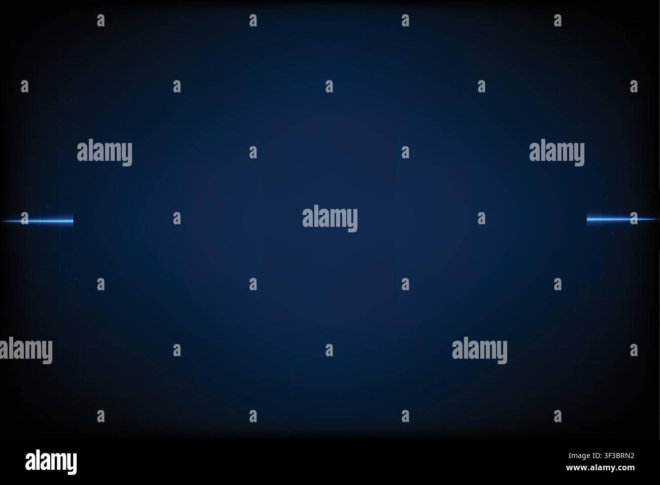 Abstract tech background featuring a bright blue glowing circular HUD interface on a dark grid pattern Stock Vector