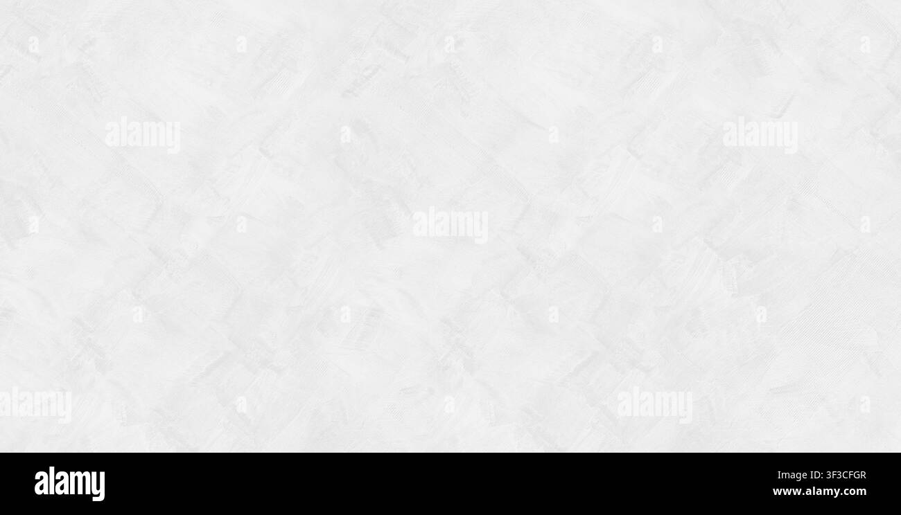 Paint brush strokes plaster texture uniform white cloud dancer pastel background Stock Photo