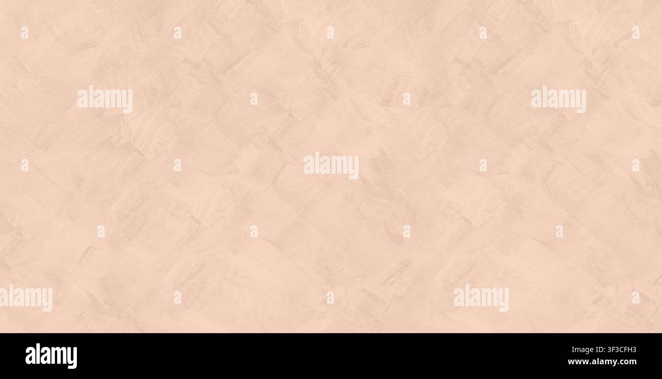 Paint brush strokes plaster texture uniform Soft Peach pastel background Stock Photo