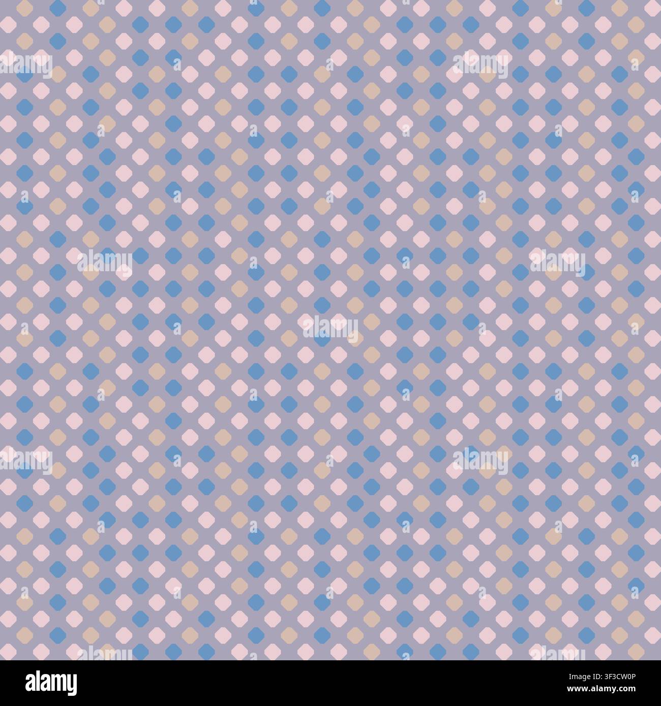 Modern dotted stripes and vertical line seamless pattern with trendy retro color palette vector design Stock Vector