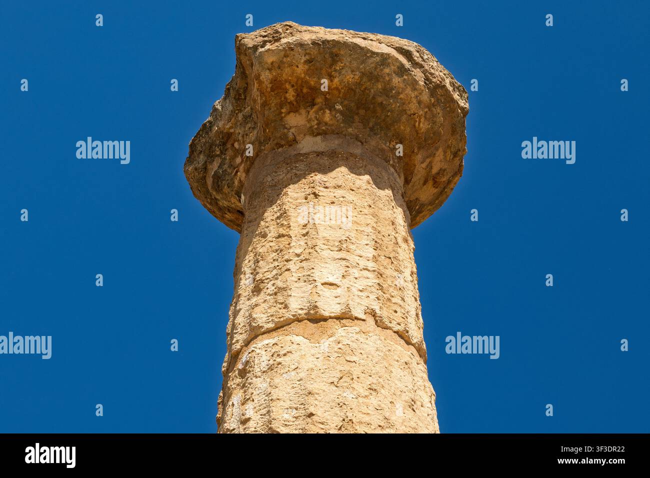 Stone columns of Temple of Hercules, Valley of the Temples, Agrigento, Sicily, Italy Stock Photo