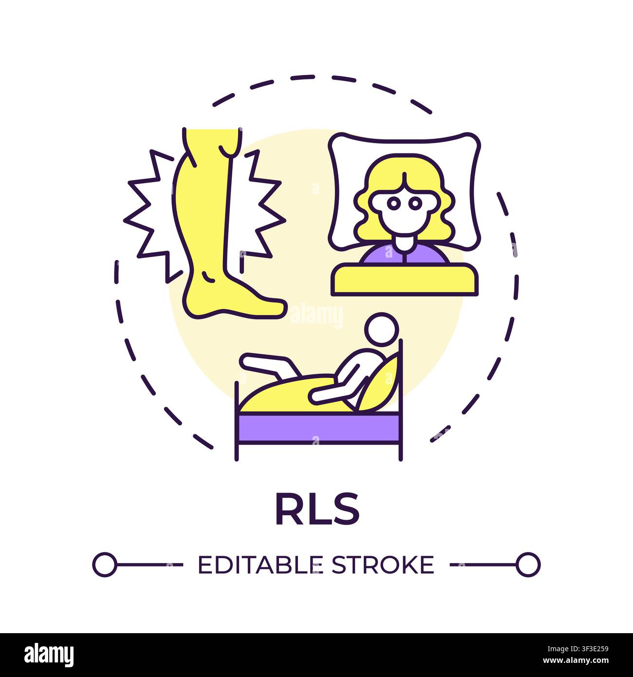 RLS multi color concept icon Stock Vector