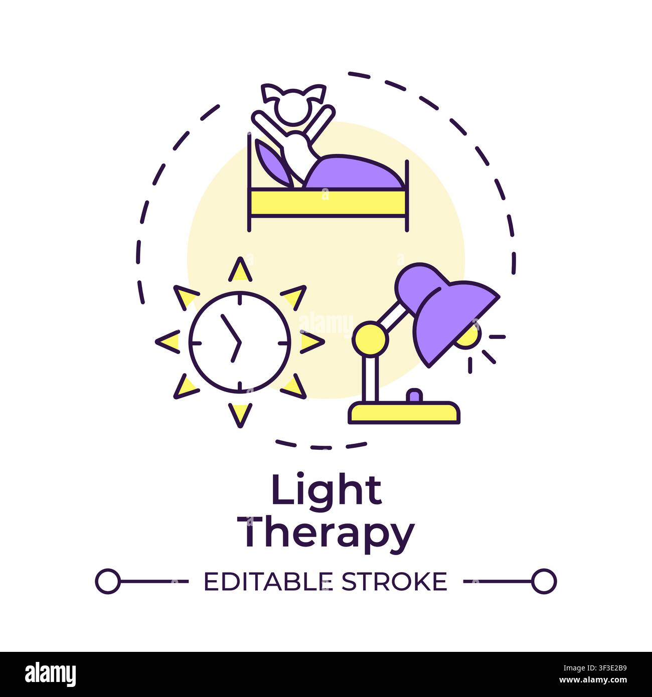 Light therapy multi color concept icon Stock Vector