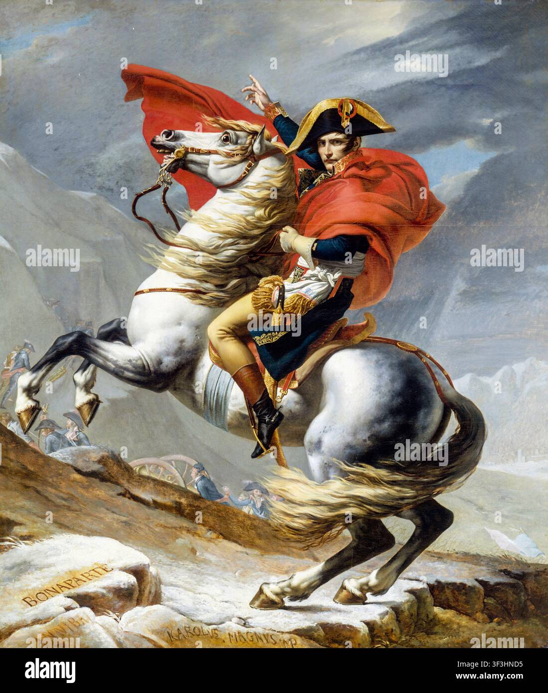 Bonaparte crossing the grand saint bernard hi-res stock