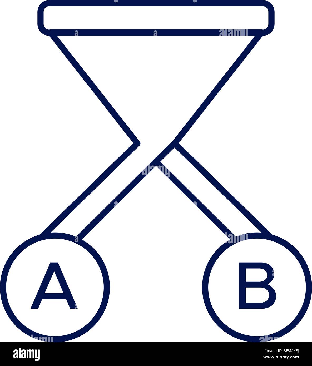 A/B testing vector icon. Digital marketing optimization. Vector illustration, flat design Stock Vector