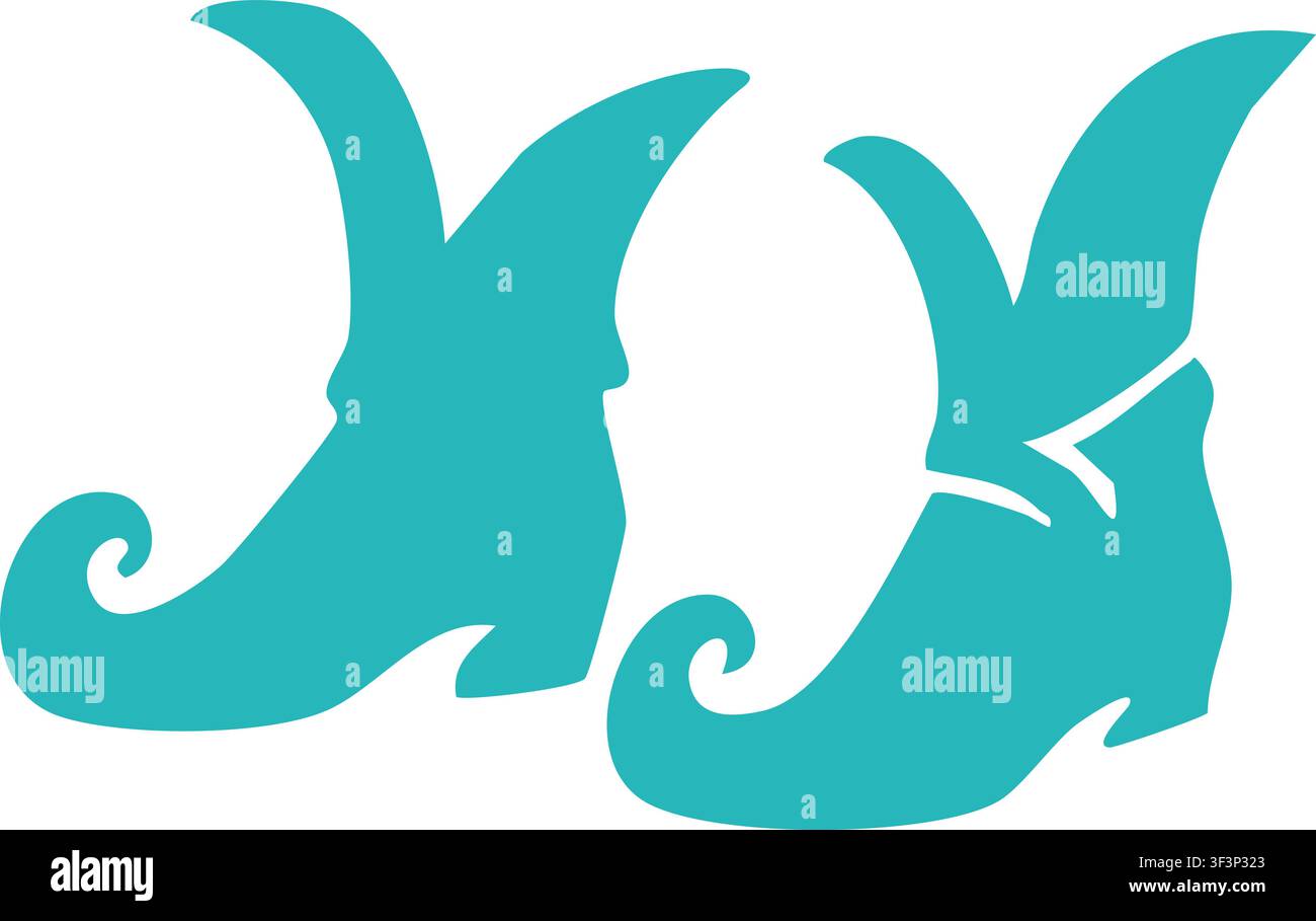 Decorative fantasy symbol composed of mirrored curling forms creating a soft flowing ornamental silhouette Stock Vector
