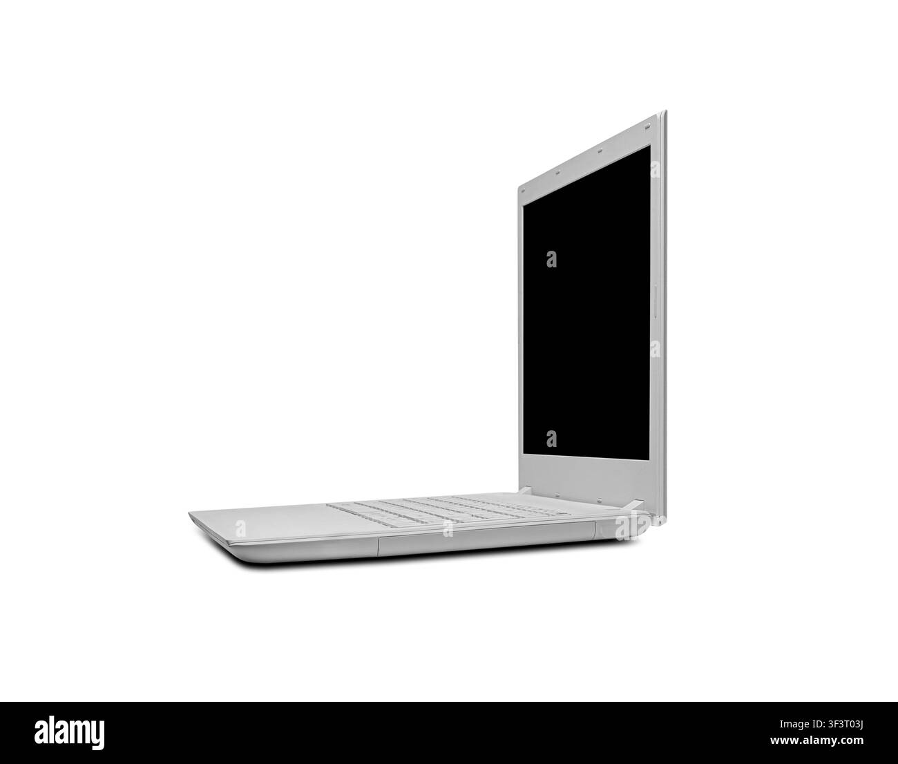 A modern open laptop isolated on a white. Stock Photo