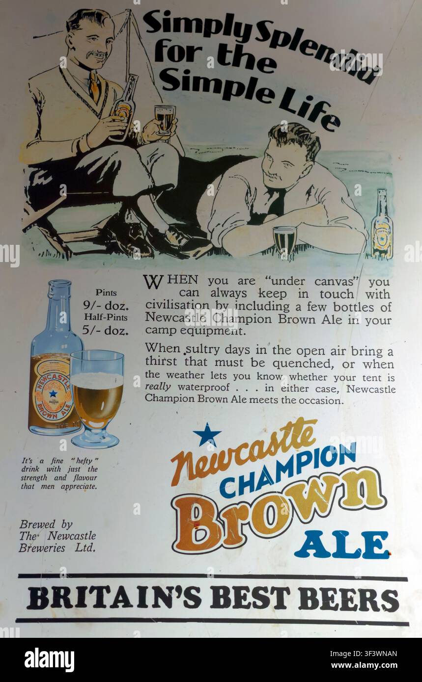 Newcastle Champion Brown Ale poster Stock Photo