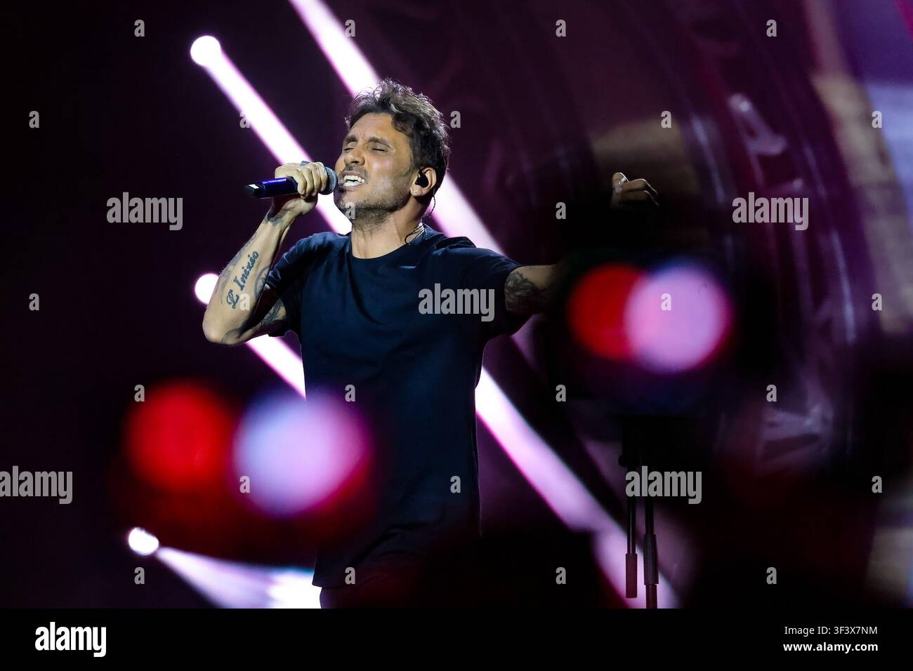 IPA87001079 - Fabrizio Moro on stage at "La Notte dei Fiori" in Sanremo ...