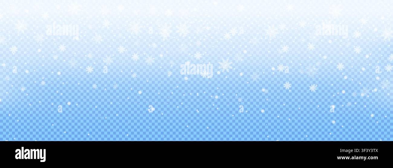 Navy transparent winter snowstorm sky mesh gradient. Ice snowfall swirl snow frozen effect overlay. Magic dust particles. Christmas and New year spotl Stock Vector