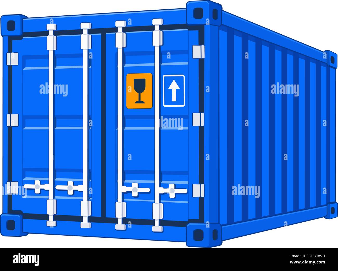 Shipping Cargo Container for Freight Logistics Stock Vector