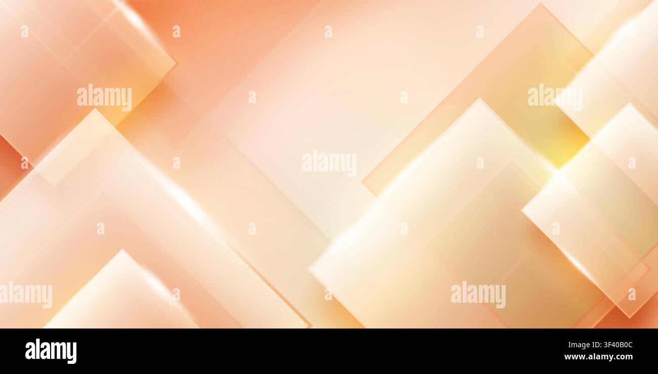 Soft, warm abstract background with overlapping geometric planes creating a modern, luminous, and ethereal gradient effect. Stock Vector